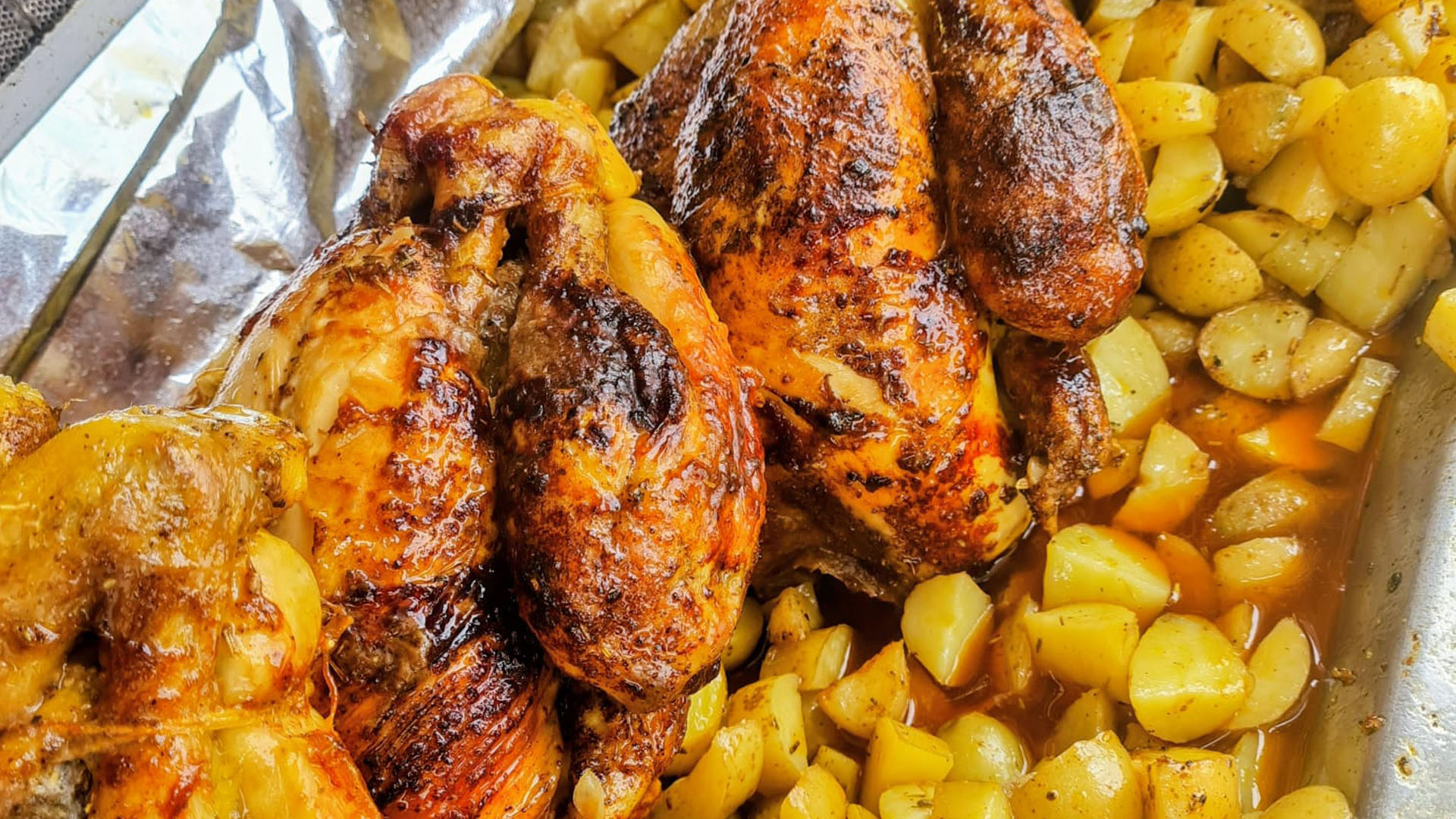 Préparation poulets rôtis